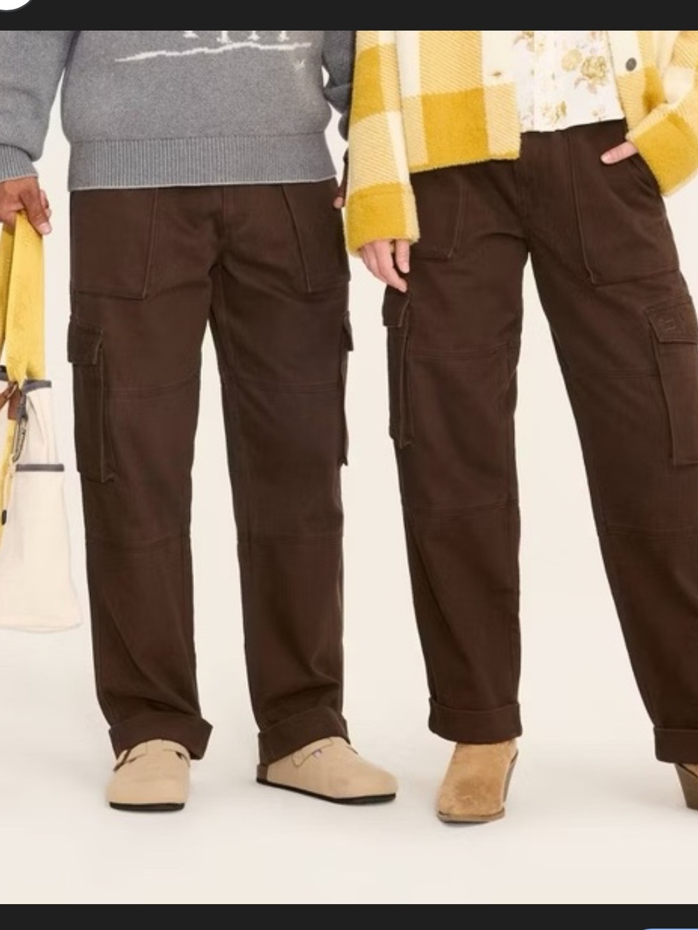 Woolrich Brown Mid-Rise Straight-Leg Cargo Pants